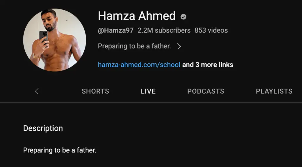 Hamza Ahmed Live Subscriber Count